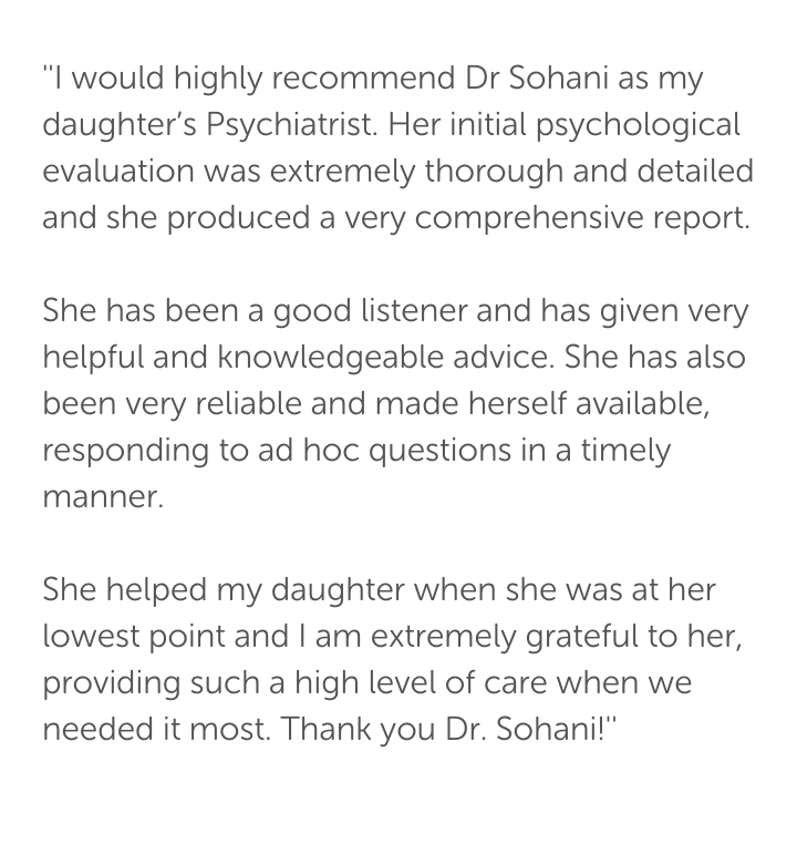 Review for Dr. Meenal Sohani